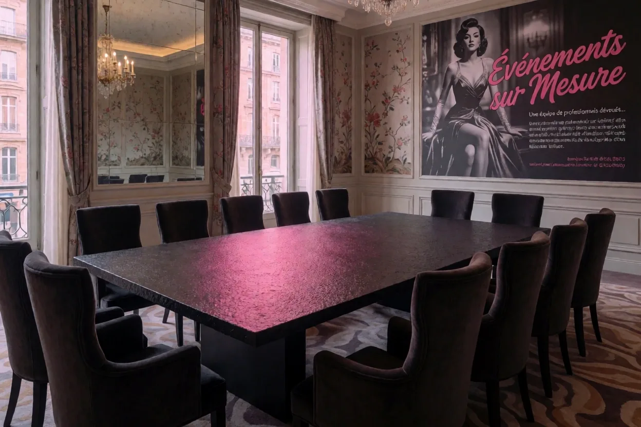 Table de séminaire en basalte chez Eldoranix